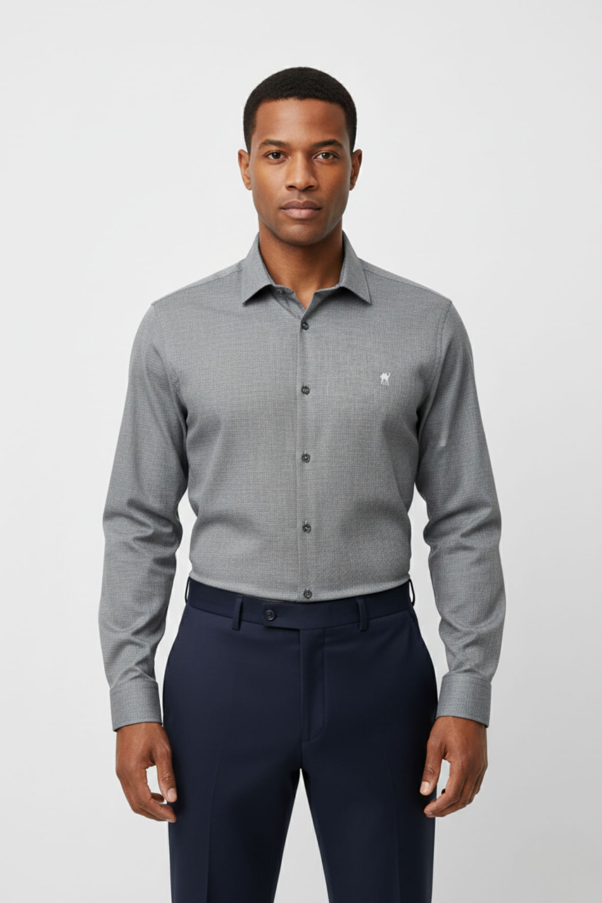 Camisa Manga Longa Custom Azul Marinho