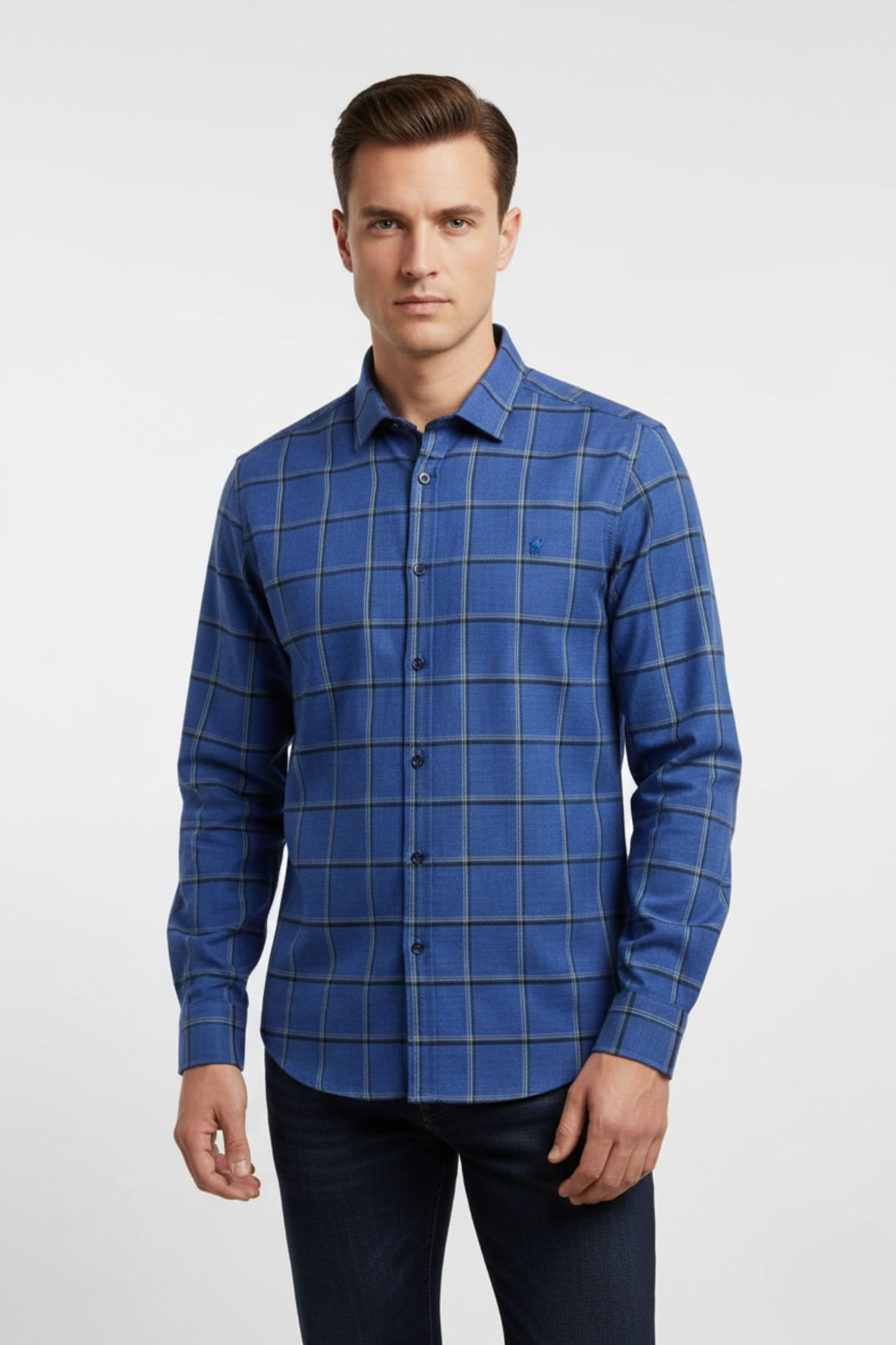 Camisa Manga Longa Custom Azul