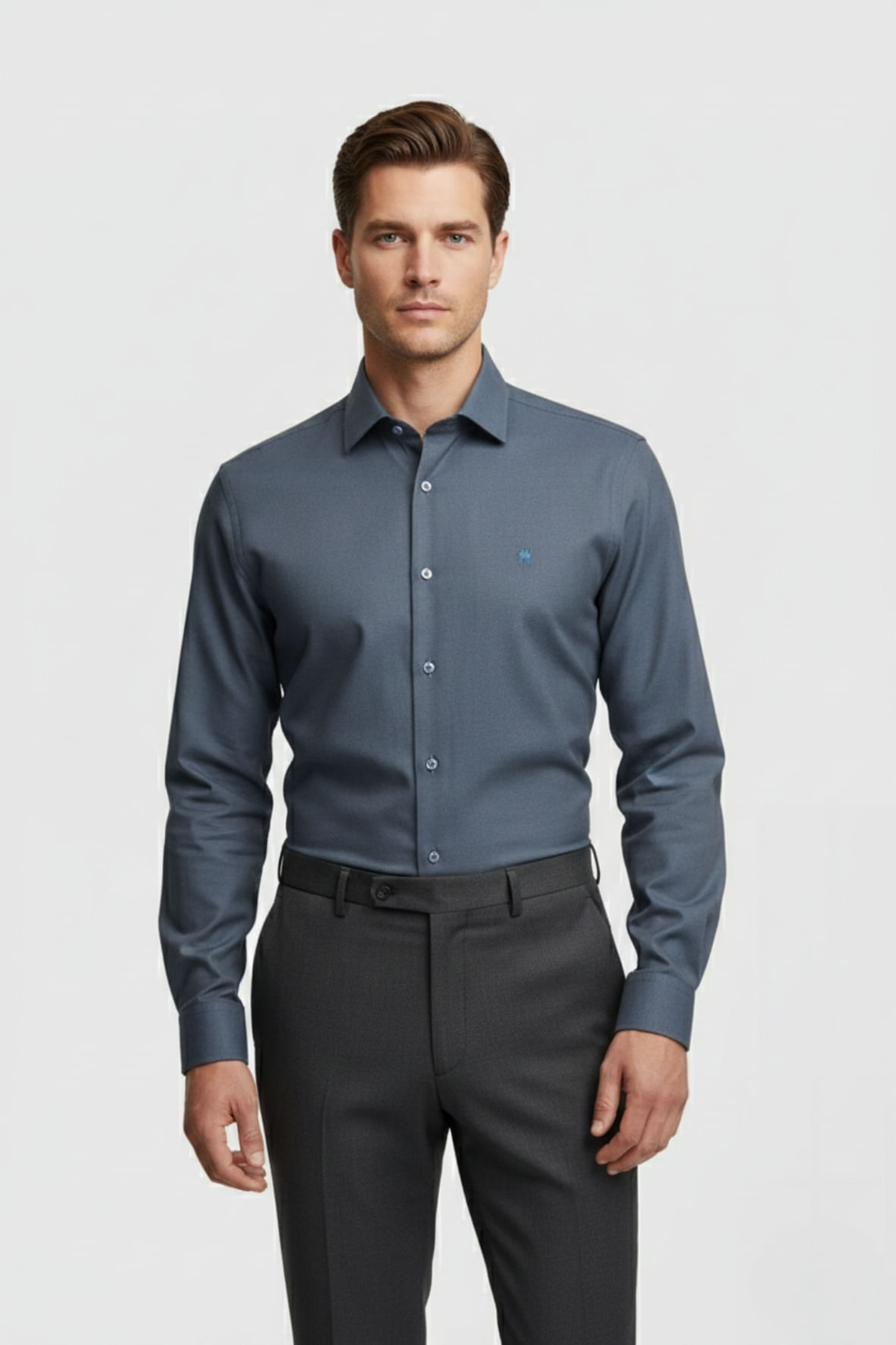 Camisa Manga Longa Custom Azul Marinho