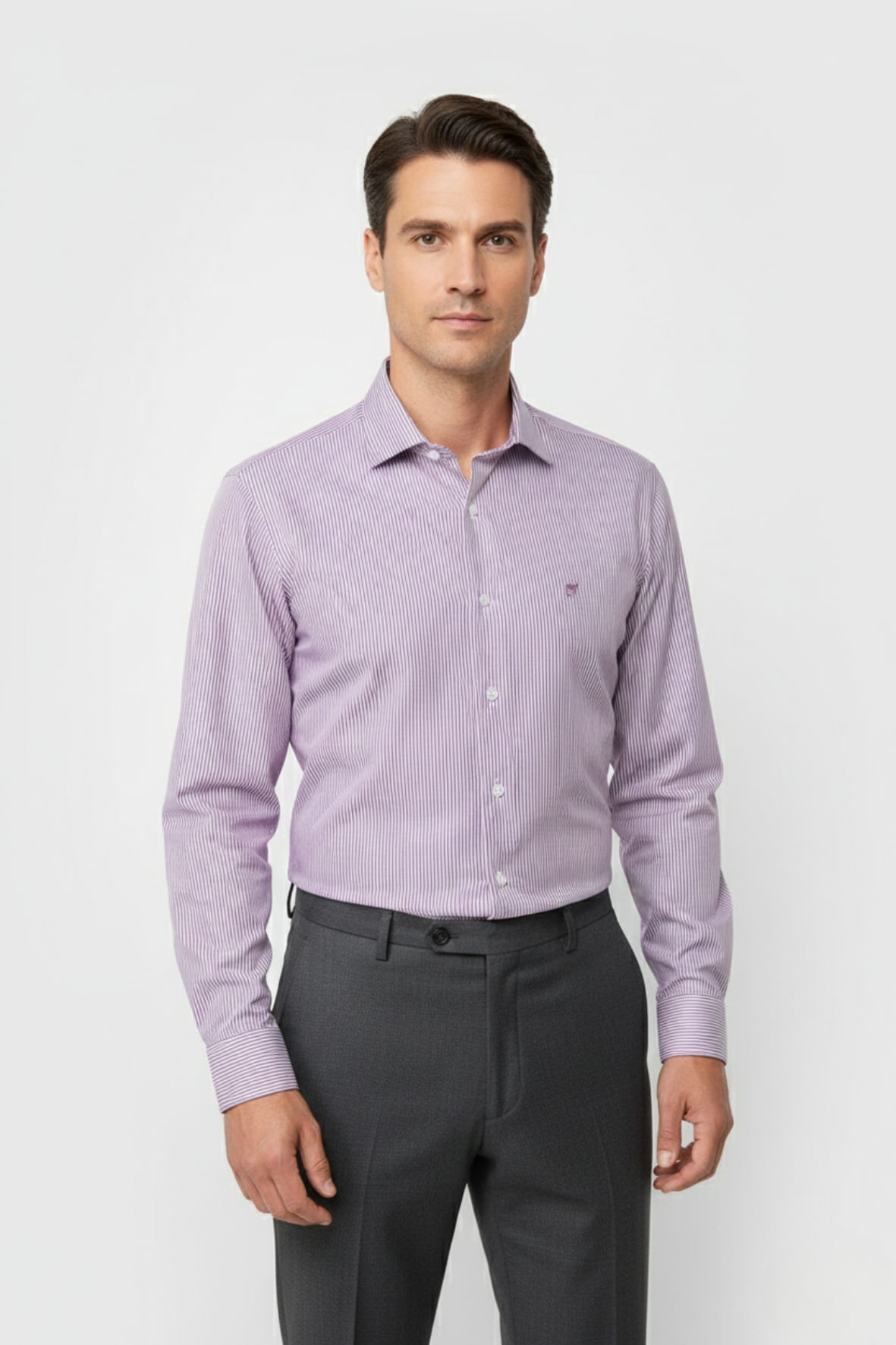 Camisa Custom Manga Longa Sem Bolso Roxo