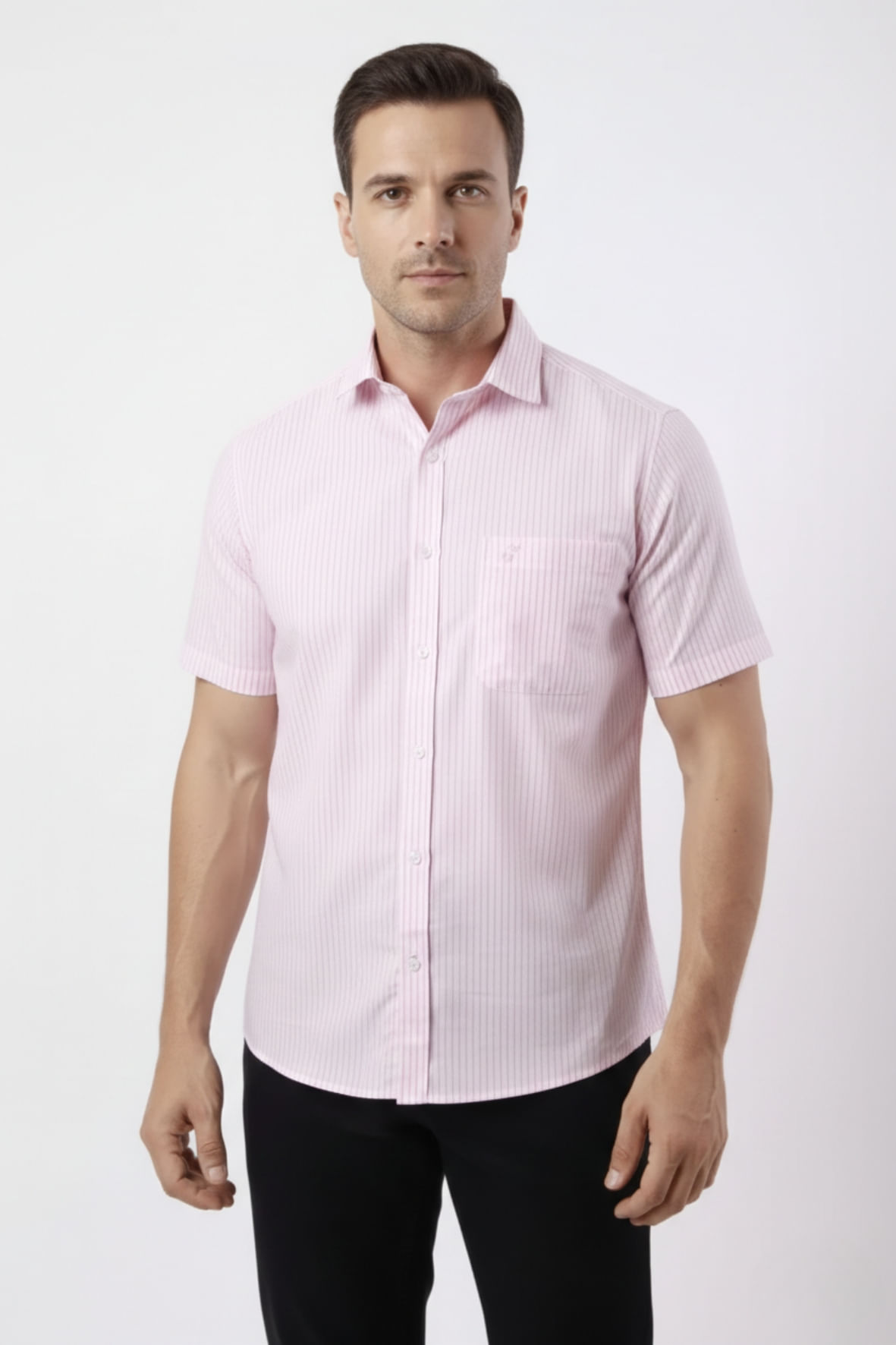 Camisa Custom Manga Curta Rosa