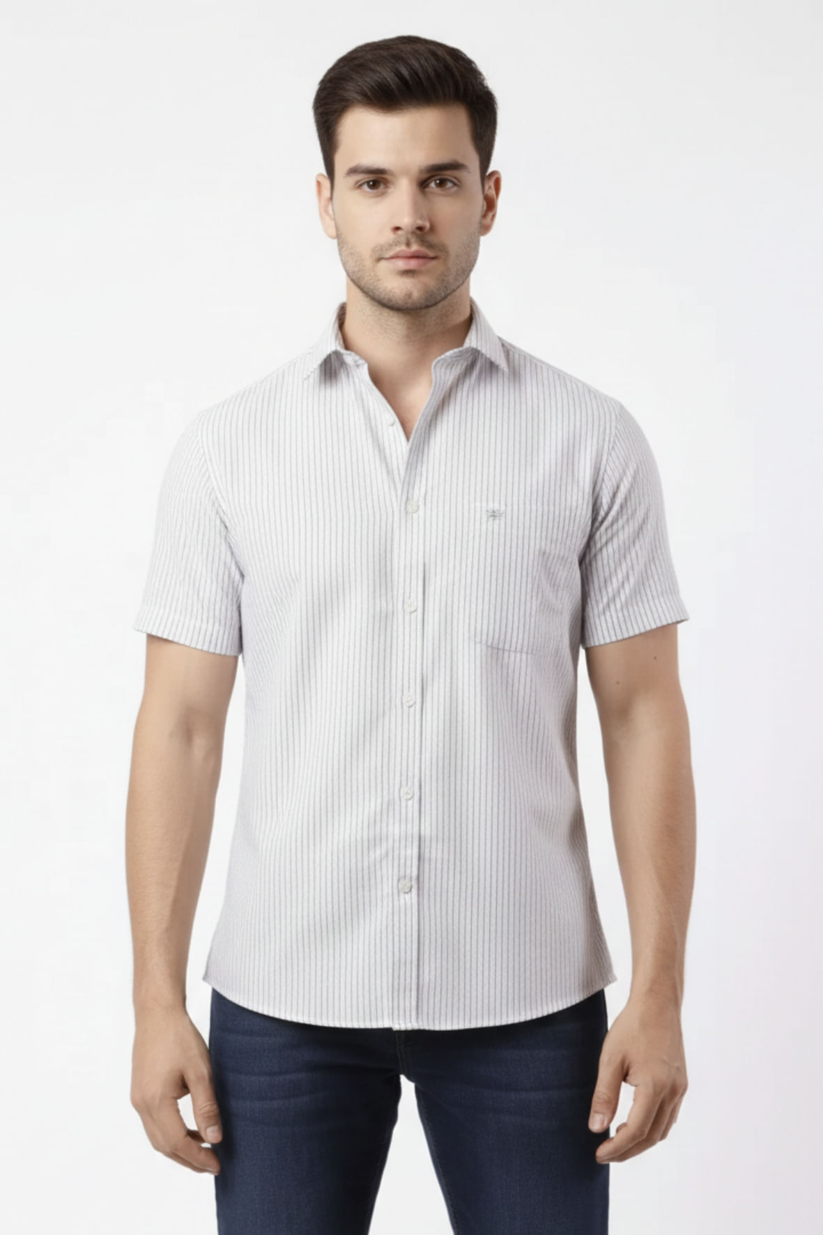 Camisa custom m/c Cinza