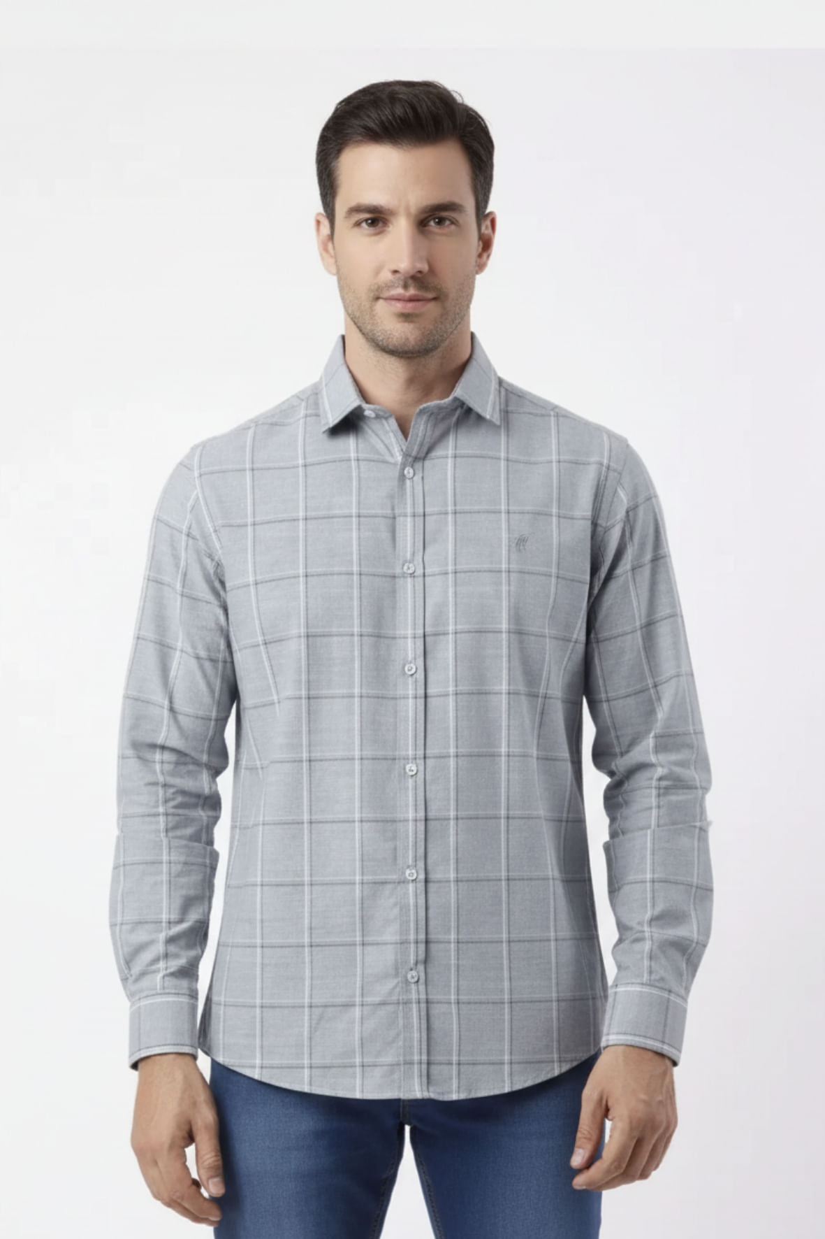 Camisa Manga Longa Custom Azul Água