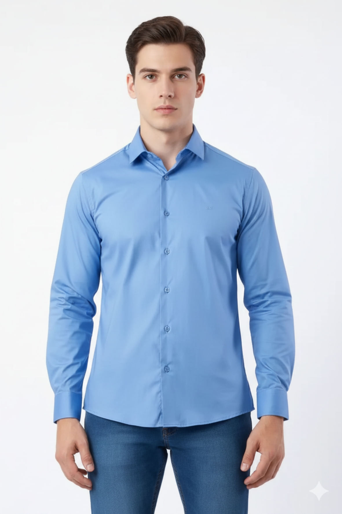 Cam work ml s/bolso Azul