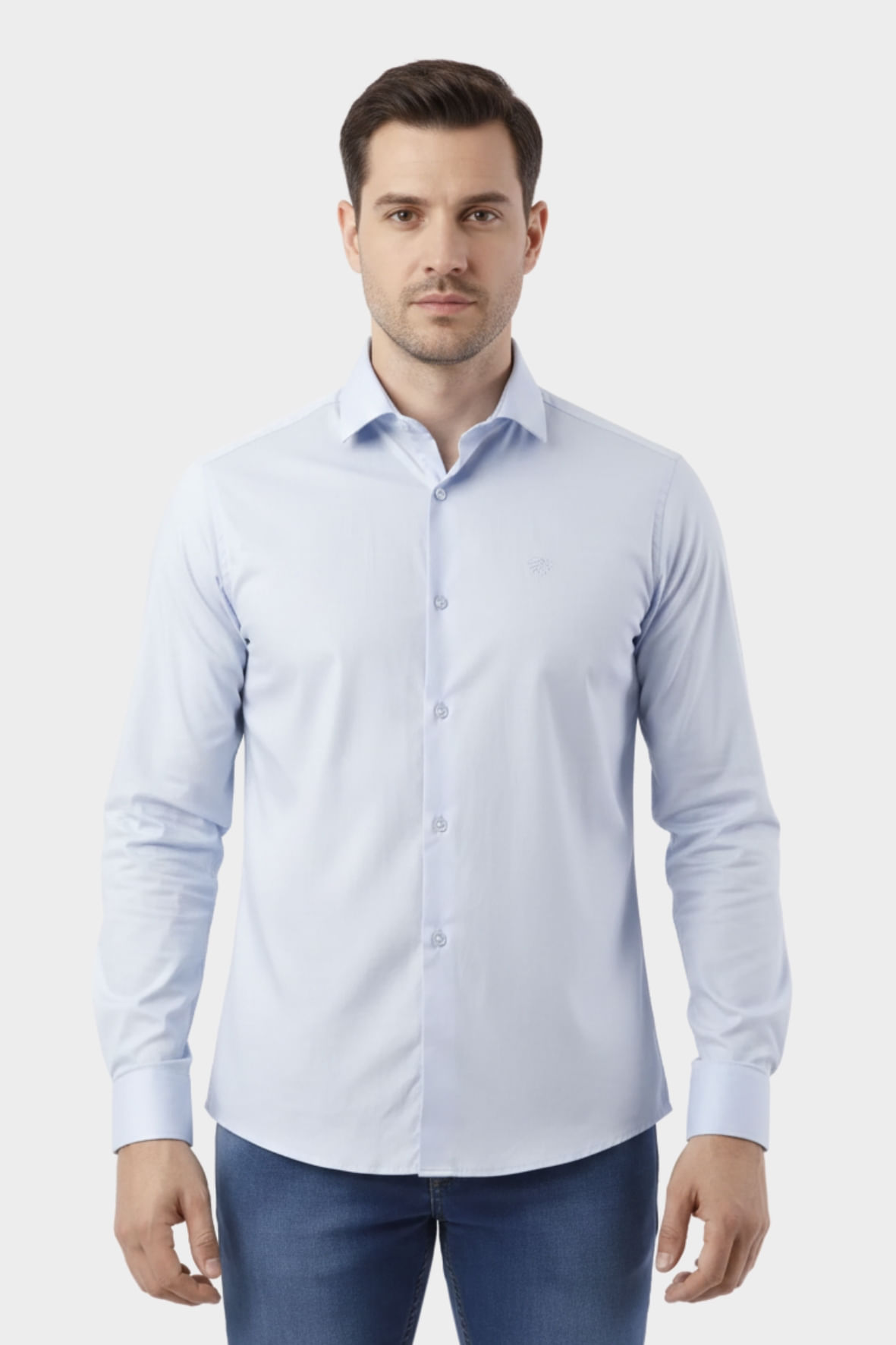 Cam custom m/l s/bolso Azul claro