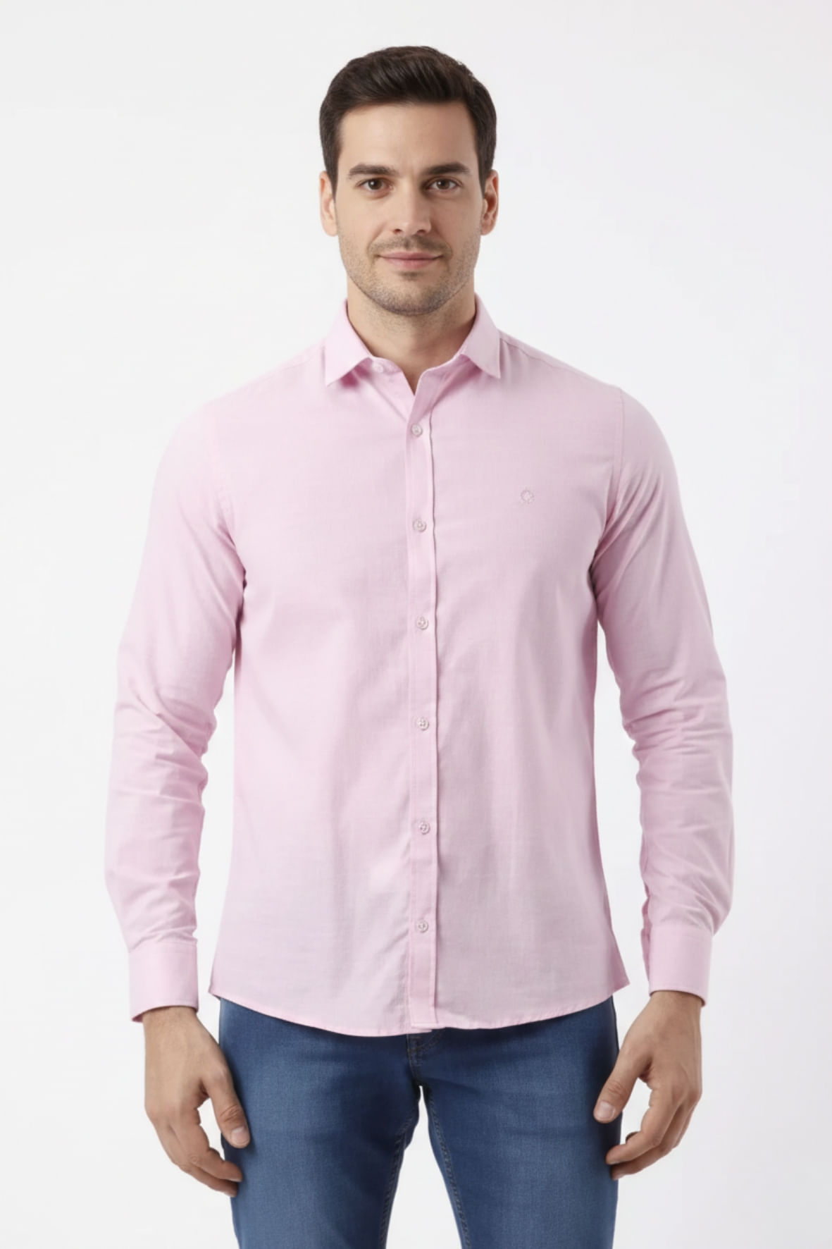 Camisa Custom  Manga Longa Rosa