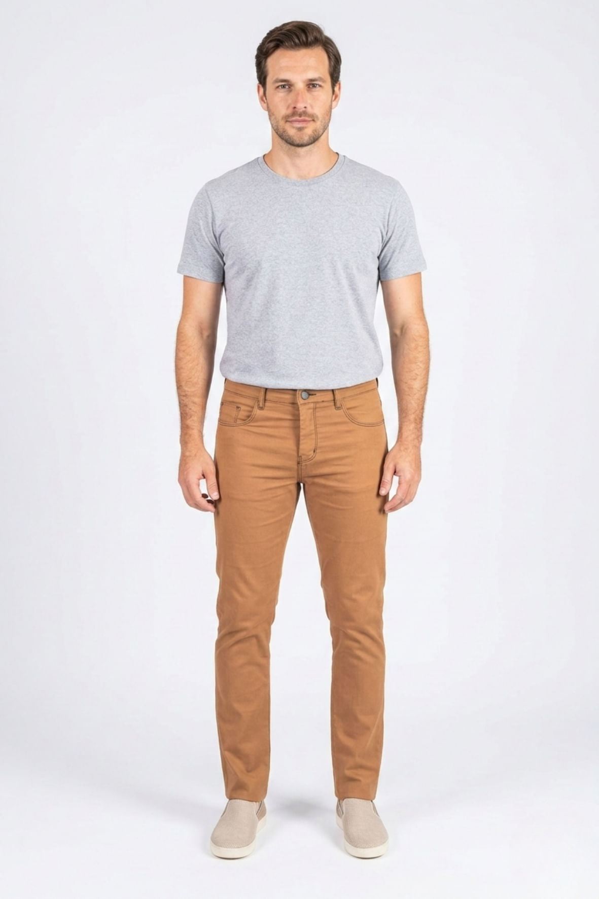 Calça Sarja 5 Bolsos Caramelo