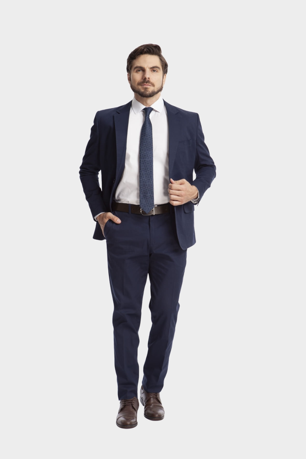 Terno Sarja Twill Slim Fit Marinho - Hover