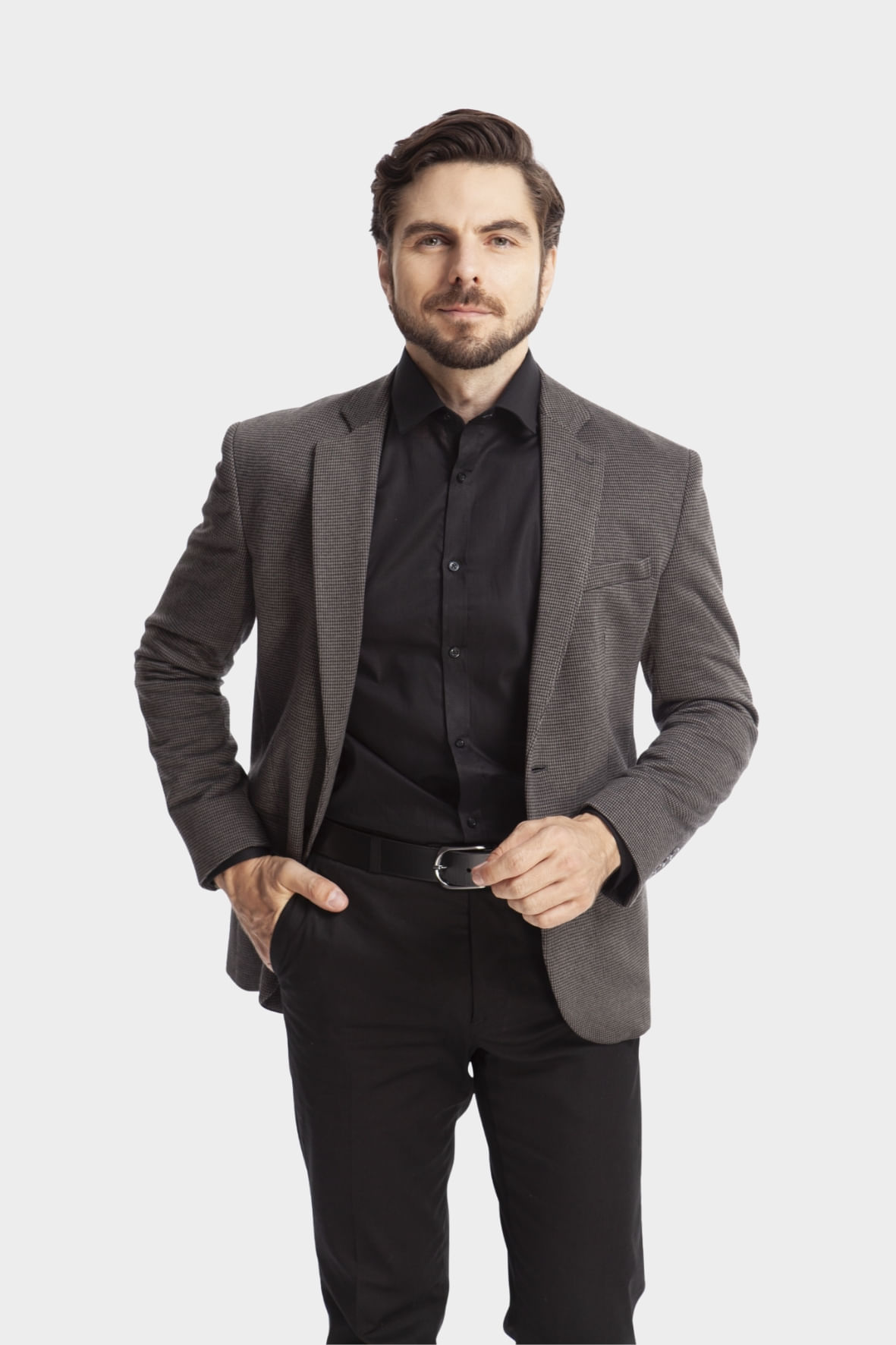 Blazer Pied de Poule Chumbo - Hover